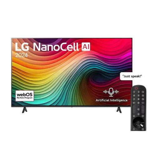LG TV NanoCell 55 Inch 4K Smart TV AI Magic remote HDR10 webOS24 -NANO80