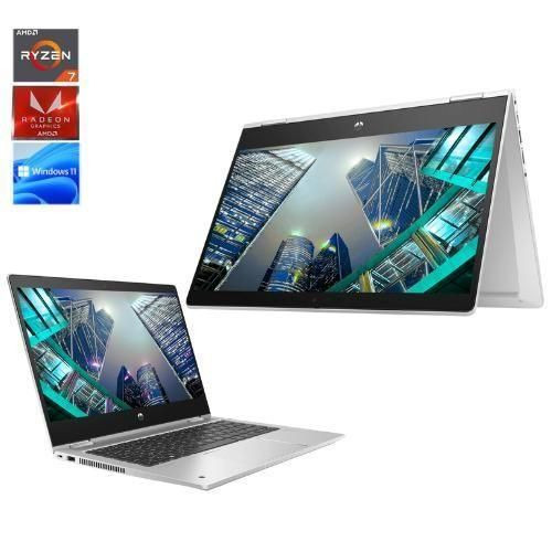 Hp Probook x360 435 G8 Touch 11th Gen AMD RYZEN 7 PRO- 5850U-16GB RAM/256GB SSD-UP TO 5GHz-Backlit Key/FP Reader Win11 Pro +BAG