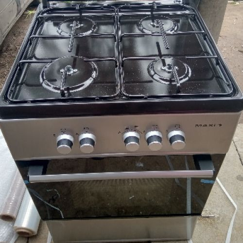 Maxi GAS COOKER 50X50 4 BURNER BASIC BLACK GREY