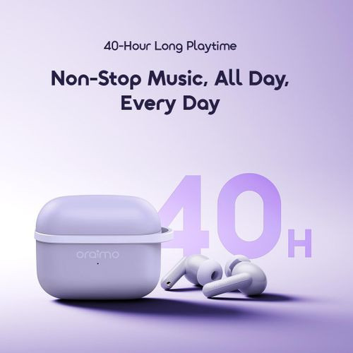 Oraimo SpaceBuds Lite Earbuds 40hrs Playtime Sound-360 Spatial Audio Anti-Lost True Wireless Earbuds OTW-324