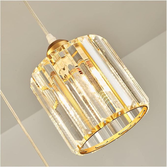 Modern Pendant Lamp Industrial Metal And Crystal