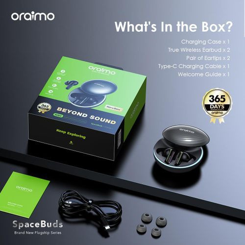 Oraimo SpaceBuds Hybrid 50dB ANC with Customized Voice Prompt True Wireless Earbuds OTW-630