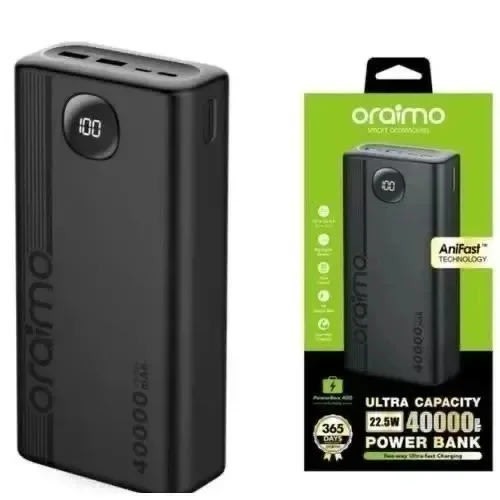 Oraimo PowerBox 400 22.5W Ultra-high Capacity 40000mAh Power Bank