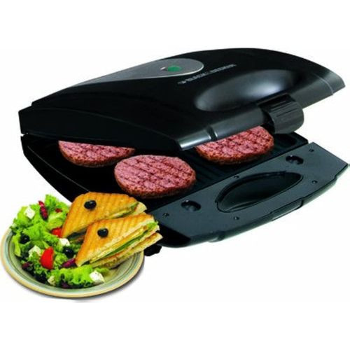 BLACK AND DECKER 1400W, 4 Slice, Non-Stick Interchangeable Sandwich Maker And Grill - TS4080-B5