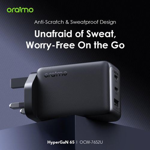 Oraimo Hyper-GaN 65 65W GaN Laptop Wall Charger + 100W CC Cable Type-C to Type-C
