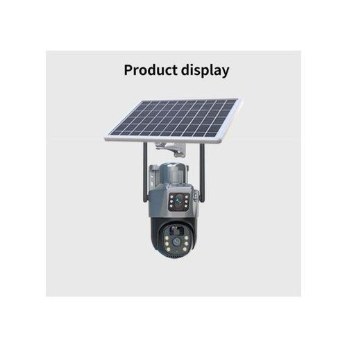 Solar Powered Dual Lens PTZ CCTV Camera V380