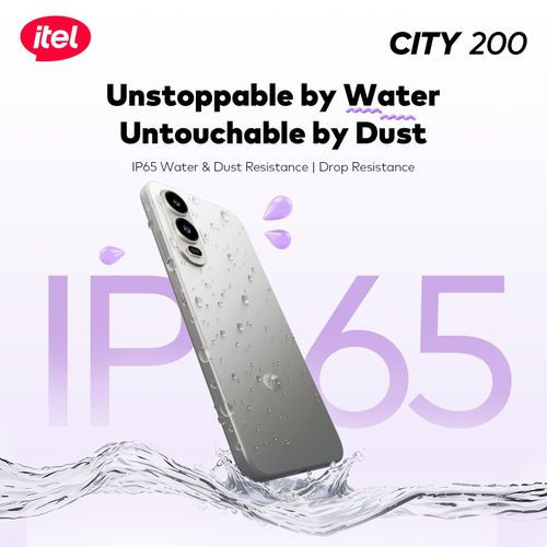 itel City 200 7.45mm" 128/4+4gb Unibody Metallic Deco 6.78" 120Hz IP65 5200mah Android Black