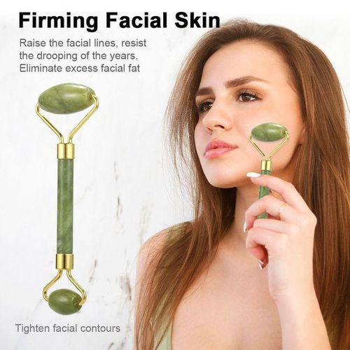 2 IN 1 Green Roller And Gua Sha Tool Set For Facial Massage Tool Set For Skin Lift