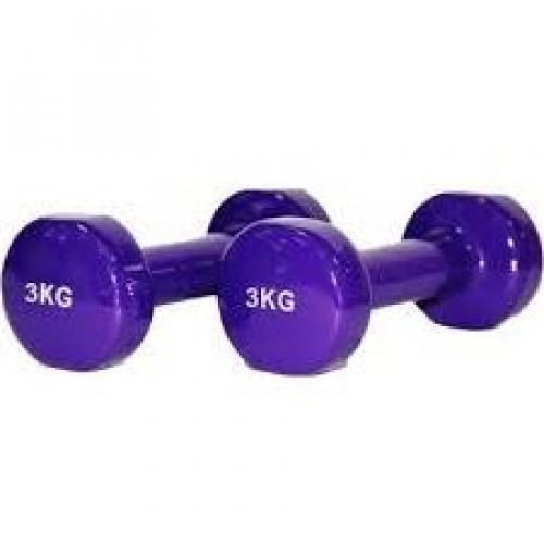 3Kg Vinyl Coated Dumbbells