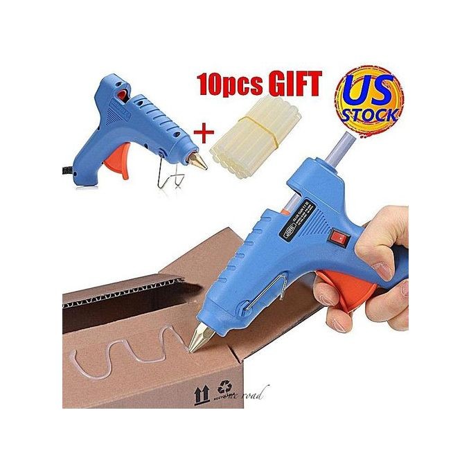 Professional Mini Electric Heating Hot Melt Glue Gun 60W+10Pcs Free Glue Sticks