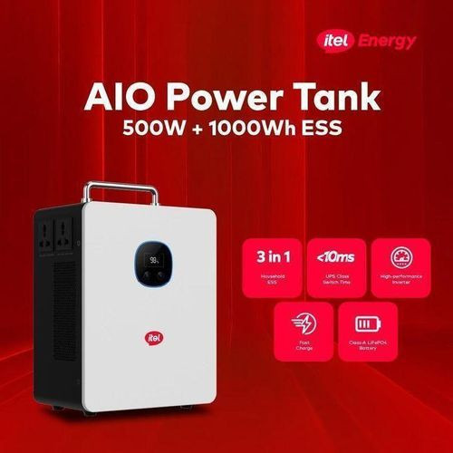 itel Energy Power Tank 500W Inverter + 1kwh LiFeP04 Battery All in one Power Station