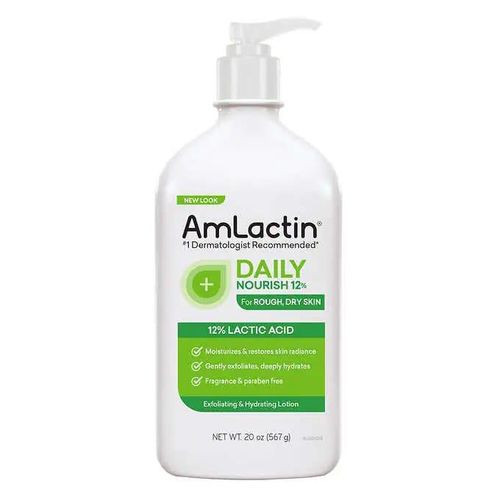 Amlactin Daily Nourish 12% Lactic Acid Moisturizing Lotion.