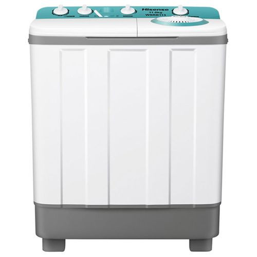 Hisense 11Kg Twin Tub Washing Machine (WM WSRB 113) - White/Green