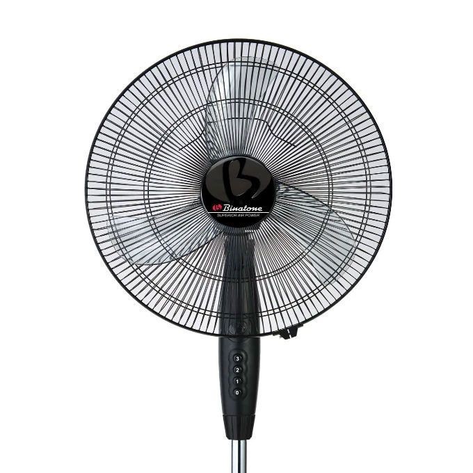 Binatone 16 Inches Standing Fan (A1691) - Black + 2