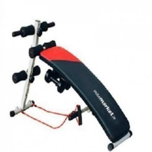 Rugged Sit Up Bench With Resistance Band And Dumbbells