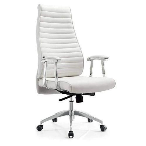 High Quality Leather Director EXECUTIVE Office Chair-(High Back) White