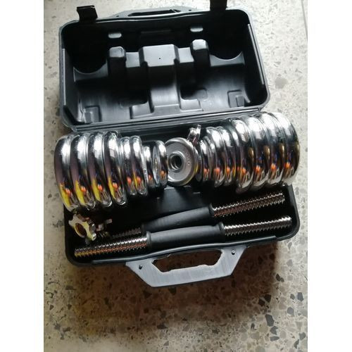 Adjustable 30kg Chrome Dumbell Set-15kg Each
