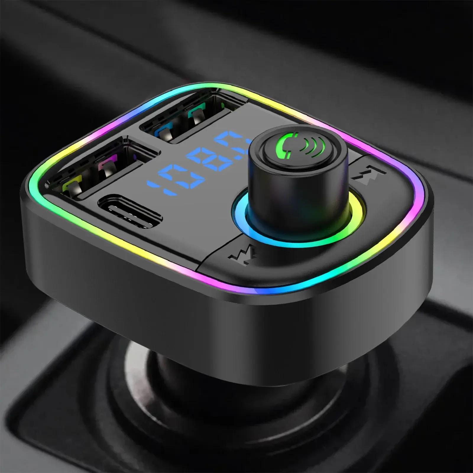 Car Charger & Bluetooth FM Transmitter – Wireless Music & Fast Charging