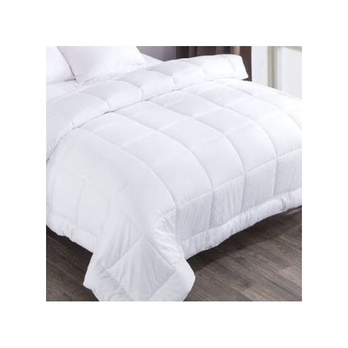 Double Fiber DUVET/COMFORTER With 2 Pillow Case - White