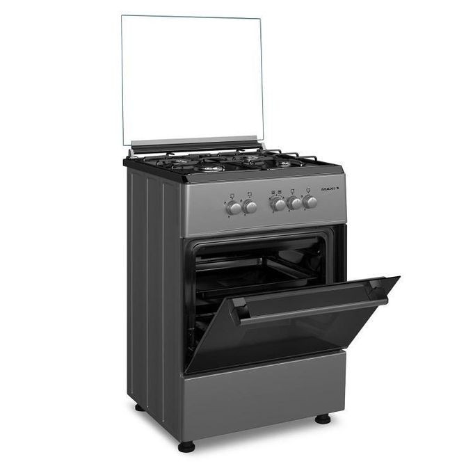 Maxi Gas Cooker 60x60 CM (4) Gas Burners Black & Grey (BASIC)